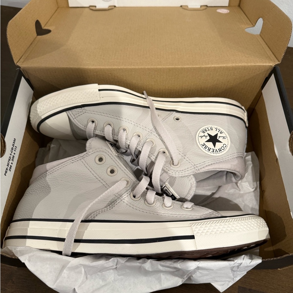 New Converse Madison Mid Leather Gray Converse Women 9